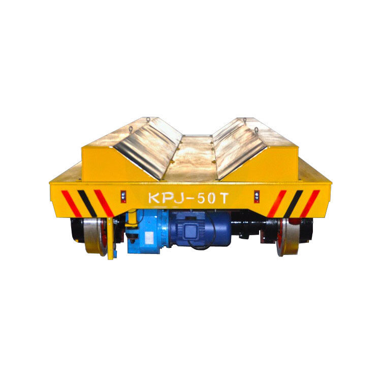 Hydraulic Lifting Table Material Transfer Cart , Motorised On Rail Transfer Car